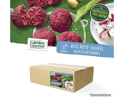 Beetroot Falafel vegan 8kg 21 g Garden Garden Gourmet