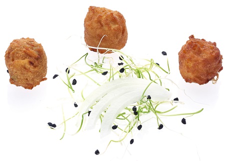 Bhaji Zwiebeln-Ingwer frittiert 6x1kg vegan / glutenfrei 18 g