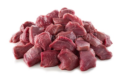 Hirsch Pfefferfleisch 20-40g 4x2.5kg NZ Schulter ohne Wade